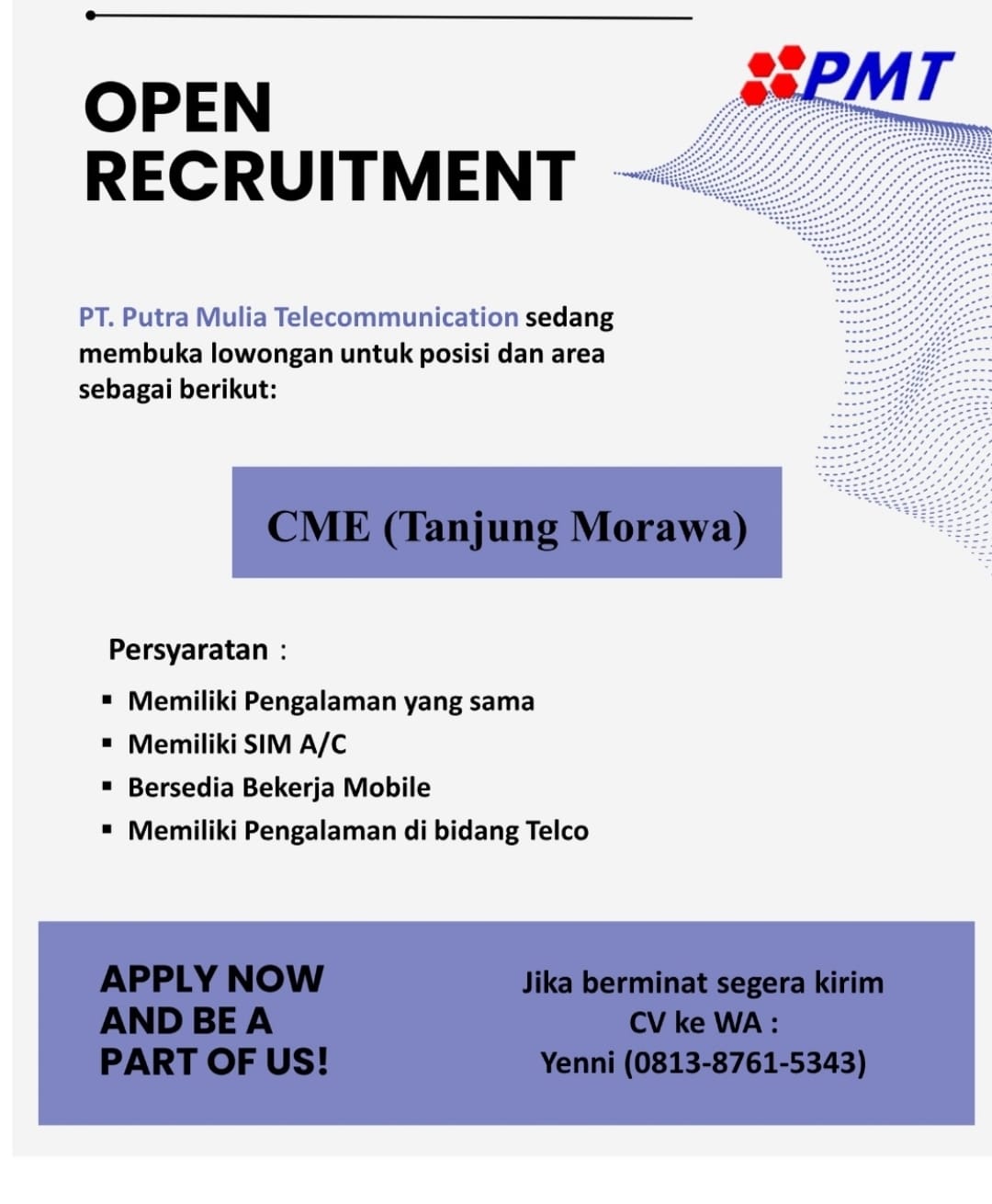 SMK N 2 Tebing TinggiLowongan Kerja PT. PMT